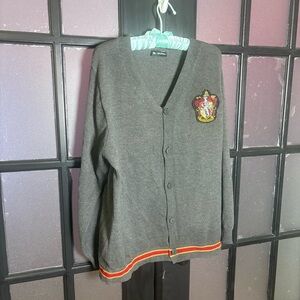 Harry Potter Gryffindor Cardigan Sweater Wizarding World Grey